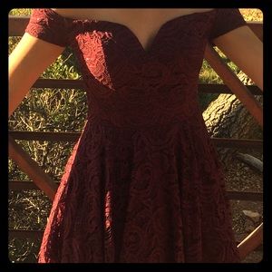 Maroon Homecoming Dress Size 3